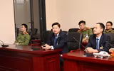 Hình ảnh lực lượng Cảnh vệ tham gia bảo vệ Lễ mở ký Công ước của Liên hợp quốc về phòng chống tội phạm mạng