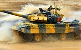 [ẢNH] Đội Việt Nam xuất sắc về đích đầu tiên trong trận hai Tank Biathlon tại Nga