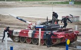 [ẢNH] ‘Chiến tăng đỏ’ của đội Nga xuất sắc nhưng lại thiếu thuyết phục ở Tank Biathlon