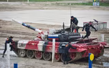 [ẢNH] ‘Chiến tăng đỏ’ của đội Nga xuất sắc nhưng lại thiếu thuyết phục ở Tank Biathlon