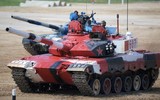 [ẢNH] Dù cố hết sức song xe tăng quốc bảo Trung Quốc vẫn thua Nga tại Tank Biathlon