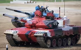 [ẢNH] Dù cố hết sức song xe tăng quốc bảo Trung Quốc vẫn thua Nga tại Tank Biathlon