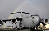 [ẢNH] Vận tải cơ khổng lồ C-17 Mỹ mài bụng tóe lửa tại Afghanistan