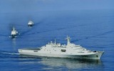 [ẢNH] Tàu chiến, máy bay Trung Quốc bám đuôi chiến hạm Mỹ
