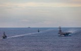 [ẢNH] Hài tàu sân bay cùng tập trận tại Biển Đông