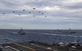 [ẢNH] Hài tàu sân bay cùng tập trận tại Biển Đông
