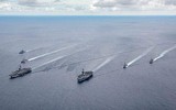 [ẢNH] Hài tàu sân bay cùng tập trận tại Biển Đông