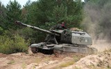 [ẢNH] Pháo tự hành hiện đại nhất Ukraine dội bão lửa xuống miền Đông