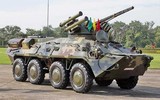 [ẢNH] Bất ngờ với loại xe bọc thép Myanmar vừa triển khai trên đường phố