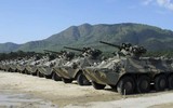 [ẢNH] Bất ngờ với loại xe bọc thép Myanmar vừa triển khai trên đường phố