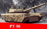 [ẢNH] Siêu tăng PT-16 với giáp siêu dày đủ sức sống sót trước phát bắn của T-14 Armata?