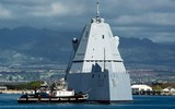 [ẢNH] Vượt sóng cao 6m, khu trục Zumwalt Mỹ phá tan mọi hoài nghi