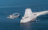[ẢNH] Vượt sóng cao 6m, khu trục Zumwalt Mỹ phá tan mọi hoài nghi