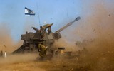 [ẢNH] Israel dùng pháo tự hành Mỹ nã đạn dữ dội vào dải Gaza