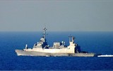 [ẢNH] Chiến hạm cực mạnh Israel mang theo ‘Vòm sắt’ để bảo vệ dàn khoan dầu khí