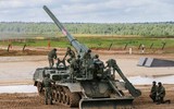 [ẢNH] Pháo tự hành bắn đạn hạt nhân của Nga bị mắc kẹt dưới gầm cầu