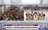 [ẢNH] Không phải 640 mà có tới 823 người nhồi nhét trên chiếc C-17 thoát khỏi Kabul