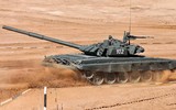 [ẢNH] Nga bất ngờ điều 30 'siêu tăng' T-72B3M áp sát biên giới Afghanistan
