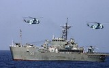 Trực thăng SH-3 Sea King Iran vừa đột nhiên áp sát tàu đổ bộ USS Essex Mỹ