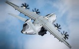 Vận tải cơ A-400M chở theo lính đặc nhiệm Anh vừa hạ cánh xuống Ukraine