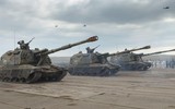 Siêu pháo tự hành 2S19 Msta-S của Nga rầm rập áp sát biên giới Ukraine