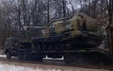 Siêu pháo tự hành 2S19 Msta-S của Nga rầm rập áp sát biên giới Ukraine