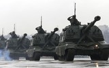 Siêu pháo tự hành 2S19 Msta-S của Nga rầm rập áp sát biên giới Ukraine