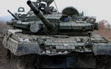 Xe tăng T-80BV Ukraine áp sát biên giới Nga ở khoảng cách chỉ 2km