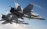 Tiêm kích MiG-31K Nga sập càng khi cất cánh khiến thân trước bị xé toạc