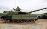 Siêu tăng T-80BVM Nga bị tên lửa Javelin của Ukraine đánh văng tháp pháo ra xa 15m