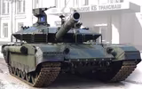 Siêu tăng T-80BVM Nga bị tên lửa Javelin của Ukraine đánh văng tháp pháo ra xa 15m