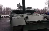 Siêu tăng T-80BVM Nga bị tên lửa Javelin của Ukraine đánh văng tháp pháo ra xa 15m