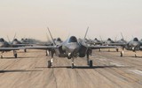 Phi đội 28 tiêm kích F-35A Hàn Quốc thực hiện màn 'voi đi bộ'