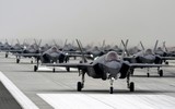 Phi đội 28 tiêm kích F-35A Hàn Quốc thực hiện màn 'voi đi bộ'