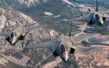 Phi đội 28 tiêm kích F-35A Hàn Quốc thực hiện màn 'voi đi bộ'