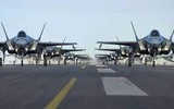 Phi đội 28 tiêm kích F-35A Hàn Quốc thực hiện màn 'voi đi bộ'
