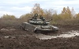 Xe tăng Nga bị đánh bật tháp pháo lên cao 50 mét tại Ukraine 