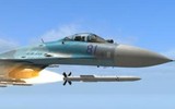 'Chiến thần' Su-35S Nga bắn liền ba tên lửa R-77 về phía chiến đấu cơ Ukraine