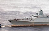 Khinh hạm Buyan-M mang tên lửa Kalibr Nga bị pháo phản lực BM-21 Ukraine bắn trọng thương?