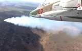 Chiến đấu cơ Su-25SM3 Nga bị rơi do...'vướng dây điện'