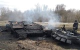 Xe tăng T-72B3 trúng đạn ở Ukraine, kíp lái hoảng sợ bỏ chạy