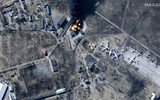 Lính Nga dùng súng máy PKM bắn nổ xe phóng tên lửa S-300 Ukraine