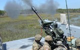 Vừa tiếp nhận, lính Ukraine đã sử dụng thành thạo pháo nhảy dù Mỹ nhắm bắn vào quân Nga
