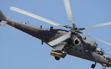 'Xe tăng bay' Mi-35M Nga tập kích đoàn xe thiết giáp Ukraine gần Izyum