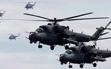 'Xe tăng bay' Mi-35M Nga tập kích đoàn xe thiết giáp Ukraine gần Izyum