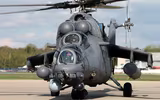 'Xe tăng bay' Mi-35M Nga tập kích đoàn xe thiết giáp Ukraine gần Izyum