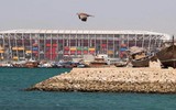 Qatar tháo dỡ sân vận động độc đáo làm từ 974 container phục vụ World Cup