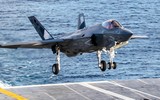 Tiêm kích hạm F-35C lộ diện với lớp sơn phủ như gương