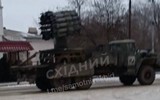 'Rồng biển' RBU-6000 phiên bản xe tải độc đáo của Nga bị drone Ukraine phá hủy