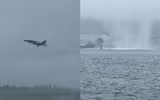 Tiêm kích tác chiến điện tử EA-18G Mỹ rơi cắm đầu xuống biển